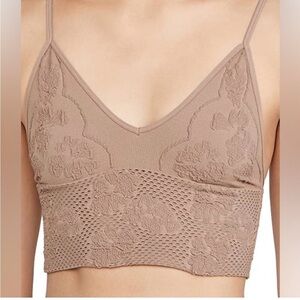Free People Candy Seamless Bralette in Sand NWT Sz XS/Sm Adjustable Straps